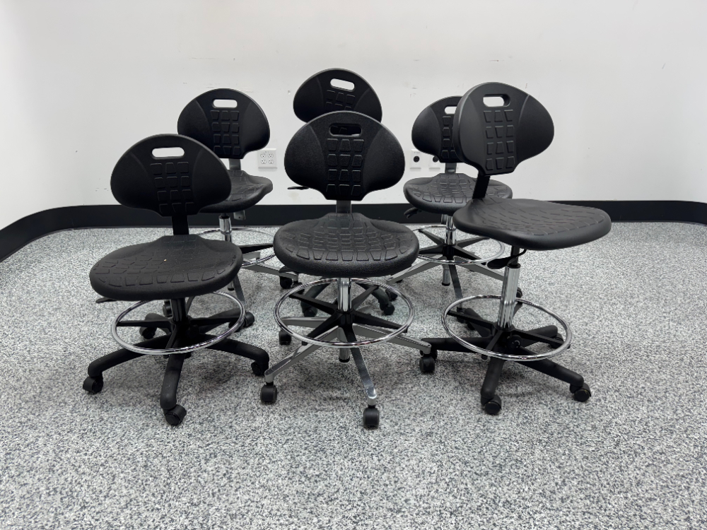 Image of Black Lab Drafting Chairs - Quantity 6